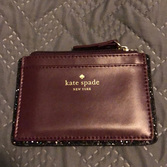 kate spade Handbags - Kate Spade sparkly maroon wallet.